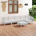 thumbnail image 1 of vidaXL 6 Piece Garden Lounge Set Solid Pinewood White, 1 of 5