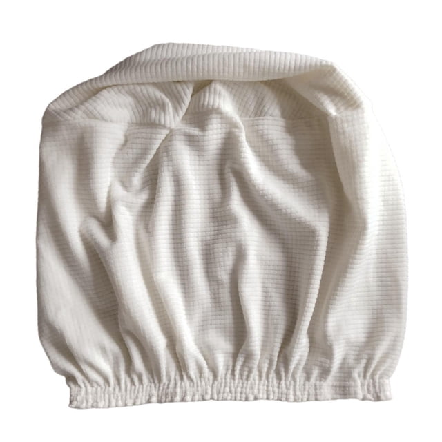 Siruishop Ottoman Cover Removable Solid Color Foot Stool Cover for Bedroom Living Room White