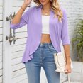 thumbnail image 4 of Birdeem Womens Fashion Casual Spring and Summer Solid Color V-Neck Short Sleeve Blouse Tops, 4 of 8