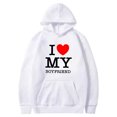 thumbnail image 1 of Penkiiy Chandail à Capuche Unisexe pour Hommes, Imprimé Saint-Valentin, m Blanc, 1 of 2