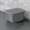 thumbnail image 3 of Sterilite 19 Liter Tote, Plastic Storage Bin with Snap-on Lid, Stackable, Gray, 3 of 7