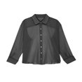 thumbnail image 2 of PENGXIANG Blouse Transparente pour Femmes Col à Revers Manches Longues Chemise Ample en Maille Protection Solaire, 2 of 4