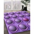 thumbnail image 3 of Ahgly Tapis Rectangulaire Lavable en Machine Intérieur Transitionnel Heliotrope Violet, 4 Pieds x 6 Pieds, 3 of 7