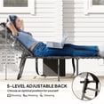 thumbnail image 4 of Outsunny Folding Lounge Chair, 5-Level Adjustable Tanning Chair, Black, 4 of 10