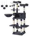 thumbnail image 1 of FEANDREA Cat Tree, Large Cat Tower, 64.6 Inches Cat Activity Center Cat Condo, Smoky Gray, 1 of 8