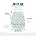 thumbnail image 4 of Tiny Twinkle - Apron Bib - Sage Checkers - 6-24M, 4 of 5