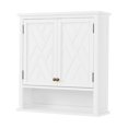 thumbnail image 4 of Coventry Wall Mounted White Wood Bath Storage Cabinet with Open Shelf, 4 of 9