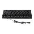 thumbnail image 1 of USB Wired Keyboard, Ergonomic Curved Keys 87 Keys Mechanical Keyboard  for PC, 1 of 8