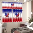 thumbnail image 4 of American Flag Kitchen Home Window Curtains Valance & Tier Set, 3 PCS Set Rod Pocket Short Curtains, Window Treatment Tier for Living Room Bathroom Farmhouse Decor, 4 of 5
