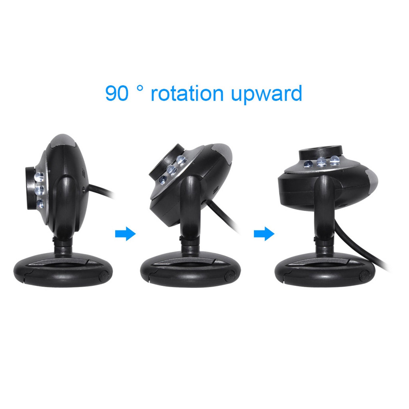 BotaniNest High-definition Video Webcam Webcam USB 2.0 Digital Camera With Built-in Sound Microphone For Laptop Computer-with Light Bulb