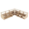 thumbnail image 4 of HG Art Concepts Mezzo Artist Brush and Paint Tube Organizer Rack Set 3 Pieces - Wood Grain Laminate Multi-Layer Storage Display Stand for Paintbrushes, Oil & Acrylic Paints, 4 of 4