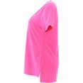 thumbnail image 2 of Lemon Way Beaded Short-Slv Tee BRIGHT PINK S NEW 648-391, 2 of 2