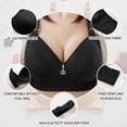 thumbnail image 4 of AherBiu Womens Plus Size Bras Large Bust Full Coverage Wireless High Supportive Bralette Solid Color Push up Bras, 4 of 7