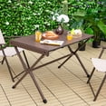 thumbnail image 3 of Costway 4-6 Person Portable Aluminum Camping Table Lightweight Roll Up Table Brown, 3 of 10