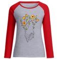 thumbnail image 3 of CEHVOM Saint-Valentin'S Day Print pour Femmes Casual Col Rond Pull à Manches Longues Tops Chemise Blouse, 3 of 3
