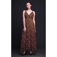 thumbnail image 3 of Bimba Robe Longue Maxi d'Été à Imprimé Floral pour Femme, Col en V, Tenue de Villégiature pour les Vacances - X-Grand, 3 of 4