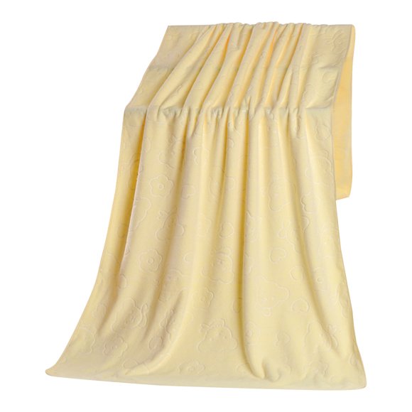 Ultra Fine Fiber Bath Towel Embossed Bear Shawl For Children With Strong Water Absorption Soft And Thickened Beach Towel