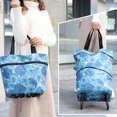thumbnail image 3 of ZheElen Foldable Shopping Bag With Wheels Convenient And Durable Wide Application Multi-Function Shopping Bag Shopping Bags Noble orchid 1Set, 3 of 6