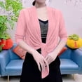 thumbnail image 2 of Yuyuzo Womens Cropped Cardigans for Dresses Long Sleeve Open Front Lightweight Knit Sweaters, 2 of 4