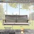 thumbnail image 4 of Costway Causeuse Suspendue en Rotin pour Patio 2 Personnes avec Coussin, 4 of 10