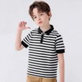 thumbnail image 2 of Polos pour Garçons Chemise à Rayures Chemise de Rugby pour Garçons Polo à Manches Courtes 1-2 Ans Mode Garçons, 2 of 8
