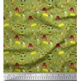 thumbnail image 1 of Soimoi Velvet Fabric Heart,Vehicles & Animals Cartoon Printed Fabric 1 Yard 58 Inch Wide, 1 of 3