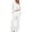 White, variant on HAiming Womens 2 Piece Outfits Casual V Neck Pullover Shirts Wide Leg Pants Loose Solid Color Workout Tracksuit Sets