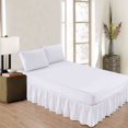 thumbnail image 2 of MesaSe Sheets & Beyond Solid Microfiber 14” Bed Skirt  Queen  White, 2 of 4