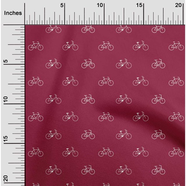 oneOone Silk Tabby Fabric Bicycle Transport Printed Craft Fabric BTY 42 Inch Wide