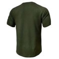 thumbnail image 3 of Mrzvby Chemises pour Hommes Tendance Bouton Col Rond Manches Courtes Raglan Blouse Légère Respirante Hauts Décontractés T-Shirts de Musculation, 3 of 3