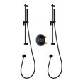 thumbnail image 3 of Round 3-function thermostatic valve, 2 handhelds  showers, or simultaneously, matte black finish, 3 of 8