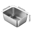 thumbnail image 2 of Stainless Steel Food Storage Box Set, Heavy Duty Kitchen Prep Bowls with Lids, Airtight Rectangular Containers for Meal Prep Baking Camping Picnic, 2 of 2