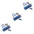 thumbnail image 1 of Transemion 2021 PCI-E Riser 6-pin with LED Lights Crypto Mining Card 1x TO 16x PCI-E RISER Blue 1M 3Set, 1 of 6