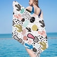 thumbnail image 2 of Sandproof Beach Blanket Lightweight Microfiber Beach Towel Super Lightweight Colorful Bath Towel Sandproof Beach Blanket Multi-Purpose Towel for Travel Swimming Pool 30X60 Inch, 2 of 3