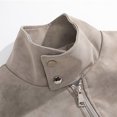 thumbnail image 3 of Jackets for Men - Long Sleeve Leather Motorcycle Jacket - Casual Wear, 3 of 8