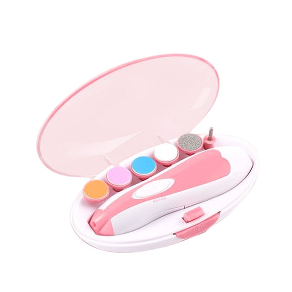 Mistaha Coupe-Ongles pour Bébé 6-en-1 avec Lumière DEL, Trousse de Coupe-Ongles Électrique pour Nourrissons, Tout-Petits et Enfants avec 6 Têtes de Ponçage, Sécuritaire, Faible Bruit