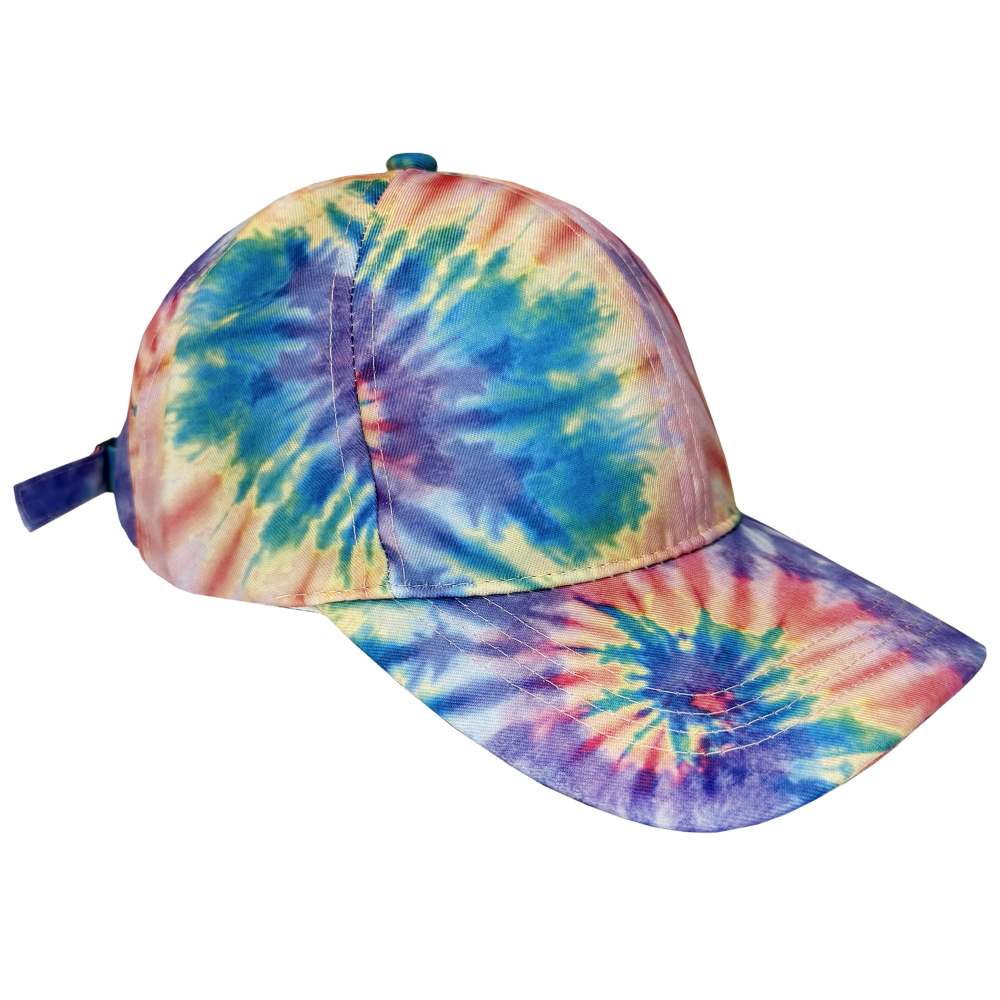 Chapeau Way To Celebrate effet usé tie-dye arc-en-ciel