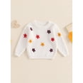 thumbnail image 4 of FOCUSNORM Chandail pour Bébé Fille à Manches Longues, Col Rond, Fleur, Tricot Chaud d'Hiver, Chandail, Vêtements pour Nourrisson, 4 of 9