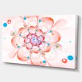 thumbnail image 2 of Pink Fractal Flower Petals Close up - Floral Canvas Art Print, 2 of 3