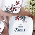 thumbnail image 2 of Corelle Kyoto Leaves 16-Piece Square Glass Dinnerware Set (Service for 4), 2 of 2