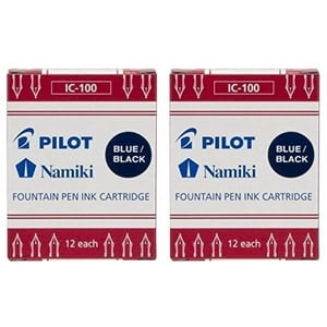 Pilot Namiki IC100 Cartouche d'encre de stylo de fontaine, bleu/noir, 12 Cartouches par emballage 2)