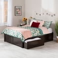 thumbnail image 1 of AFI Concord Full Solid Wood Platform Bed with Storage Drawers in Espresso, 1 of 10