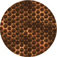 thumbnail image 1 of Ahgly Company Machine Washable Indoor Round Transitional Mahogany Brown Area Rugs, 4' Round, 1 of 7