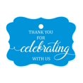 thumbnail image 1 of 100 Pcs Custom Paper Tags Thank You For Celebrating Wedding Favor Gift Hang Tags, 1 of 1