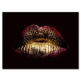 thumbnail image 2 of Designart Sexy Golden Metallized Female Lips IV Canvas Wall Art, 2 of 4