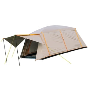 Camping Tente Cabine Famille Tente, Grande Capacité Imperméable 2 Chambre Tente pour usage familial en plein air, Sac à dos, Randonnée, Pique-nique