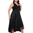 thumbnail image 2 of Fshaion Robe d'Été pour Femmes 2024 Grande Taille Décontractée à Col en V Unie à Manches Courtes Robe Bohème Ceinture de Robe Liquidation à Moins de 10!, 2 of 7