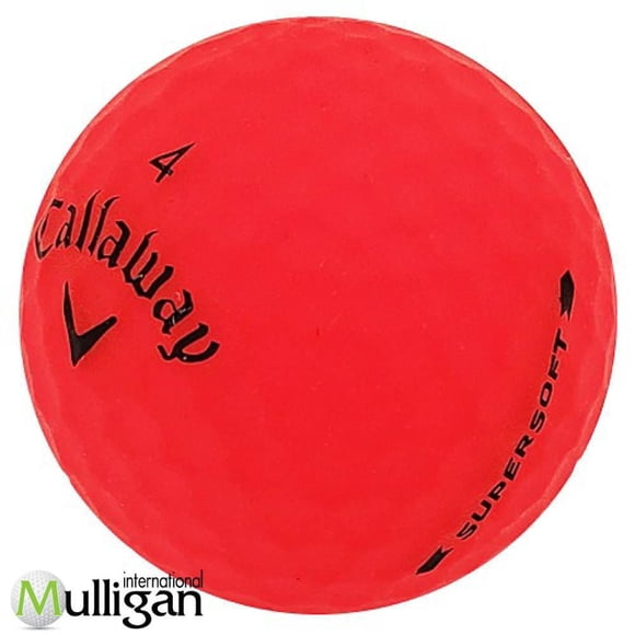 Mulligan - 12 balles de golf récupérées Callaway Supersoft Mat 5A Pristine, Rouge