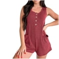 thumbnail image 1 of Timegard Shorts for Women 2pc Plus Size Elastic Waist Loose Soft Pajamas Shorts Homewear Solid Color, 1 of 6