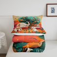 thumbnail image 4 of YST Elephant Rabbit Bedding Set Full For Toddler Funny Wild Animal Comforter Set Rainbow Flower Floral Bedding Comforter Sets Cartoon Graffiti Quilt Set Hippie Tree Of Life Quilted Duvet,3pcs, 4 of 5